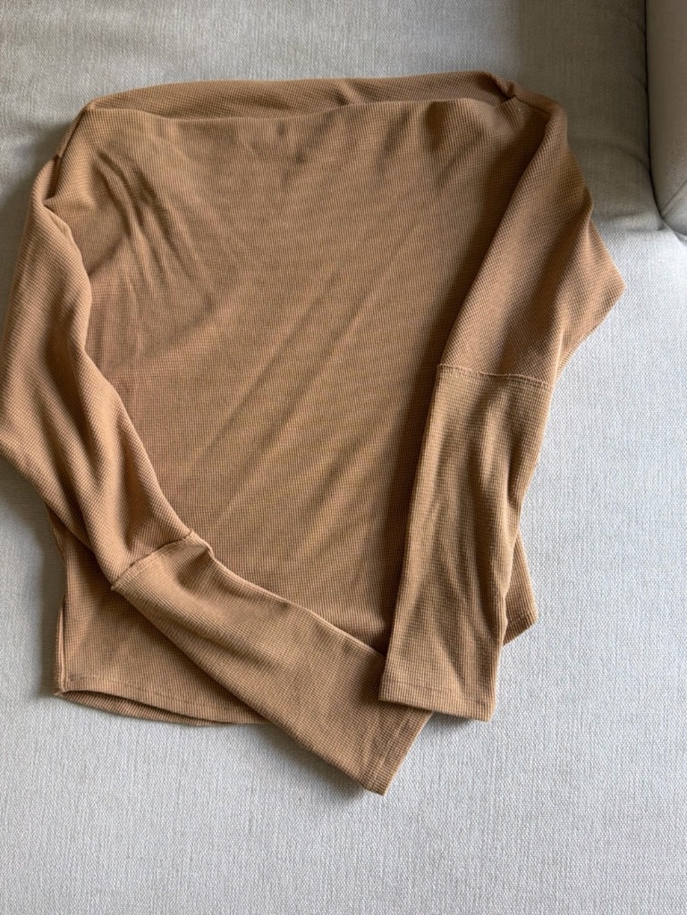 Free People Women’s Lightweight Camel Crewneck Sweater